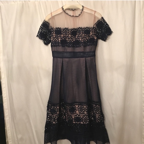 Endless Rose Dresses & Skirts - Endless Rose lace navy blue dress